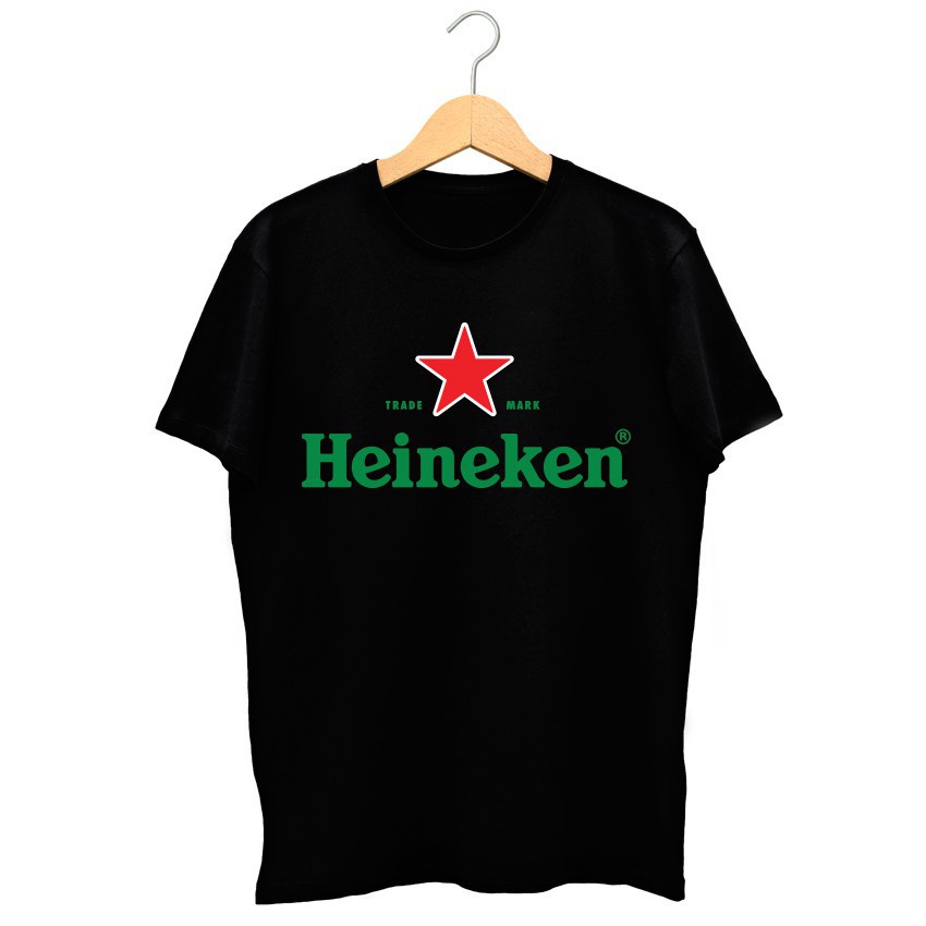 Áo Thun Nam Mới ♣Aaa♣ Đồ Họa Tiết Chai Bia Heineken Màu Đen Size s 04