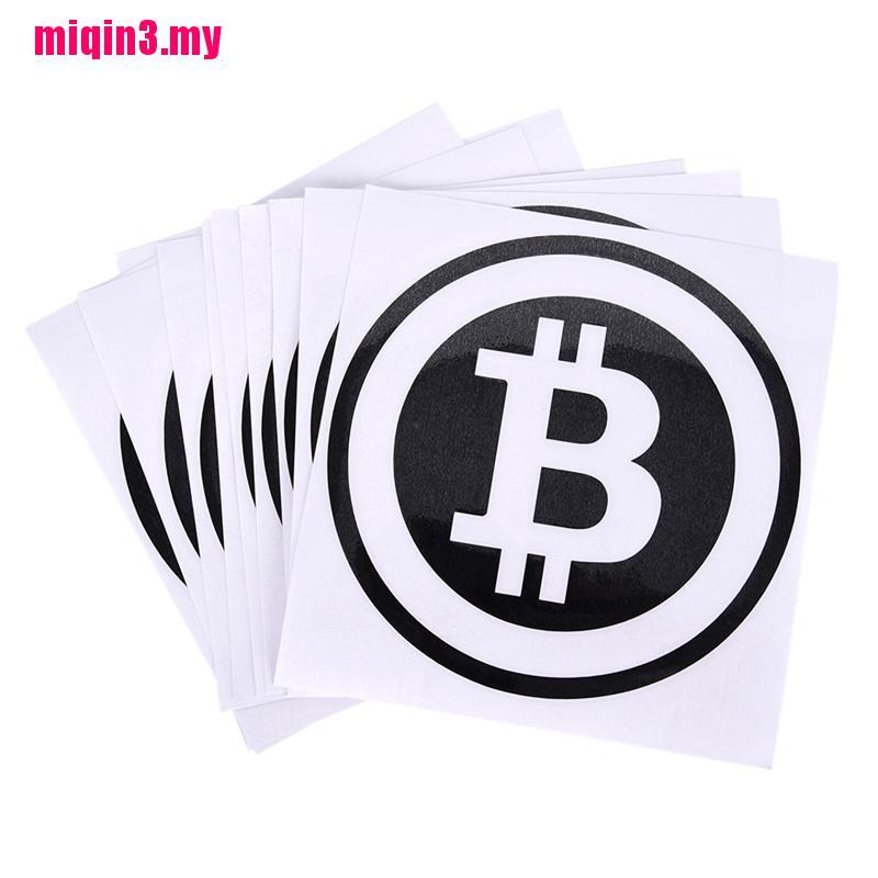 Miếng Dán Trang Trí Cửa Sổ Xe Hơi In Chữ Bitcoin Mq3