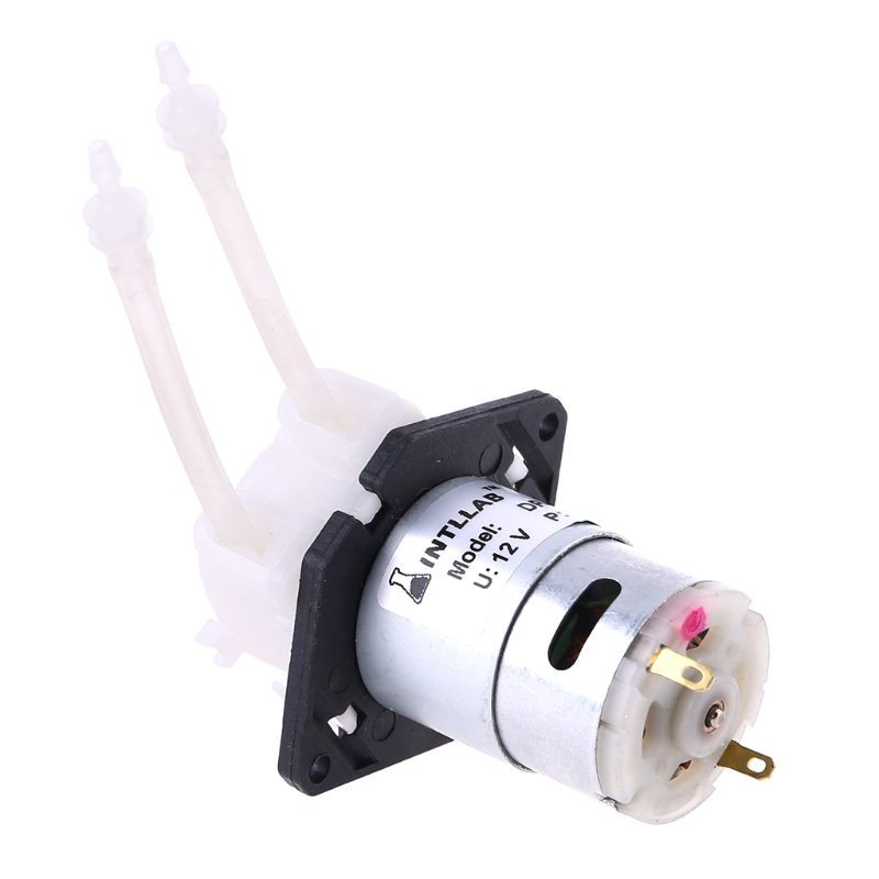 qxx❤ DC 12V D3 Small Peristaltic Dosing Pump 2mm DIY Head Tube For Aquarium Lab Water