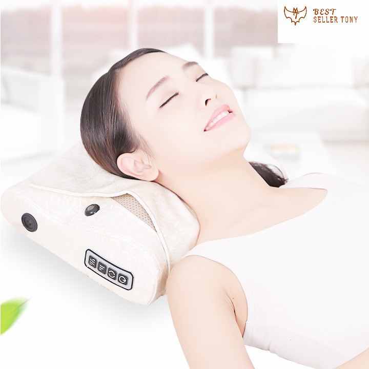 Gối massage đầu cao cấp trị liệu chống đau đầu thẳng cột sống