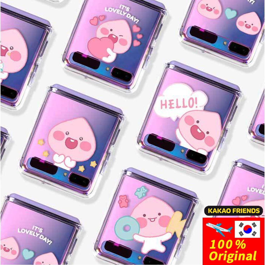 Kakao Friends Official Apeach Lovely Day Galaxy Z Flip Hard Case