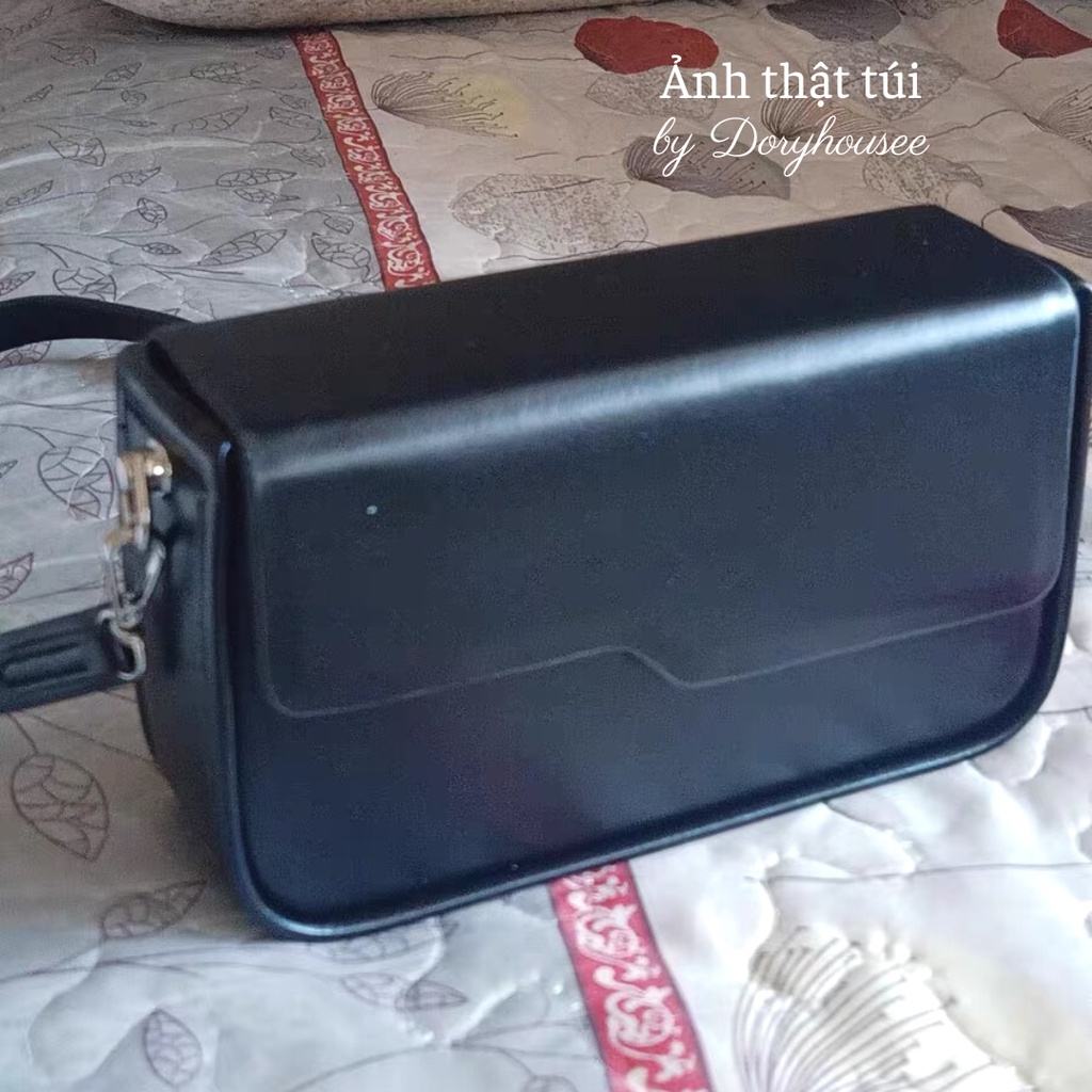 (Kèm ảnh feedback) Túi dáng hộp đeo chéo đeo vai, túi xách nữ hình hộp 2 kiểu dây đeo