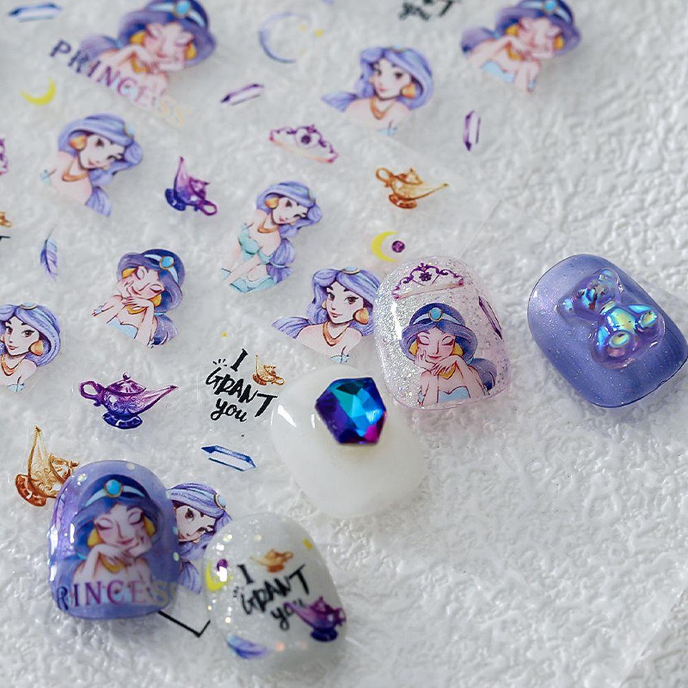 OCEANMAP Miếng Dán Trang Trí Móng Tay Tự Dính Họa Tiết Hoạt Hình Dễ Thương