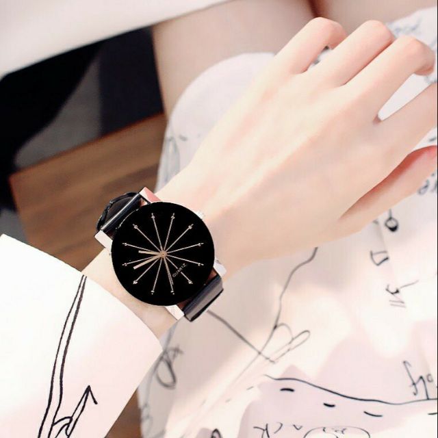 Đồng hồ nam nữ Nary dây da Hàn Quốc siêu đẹp (Giá sỉ)