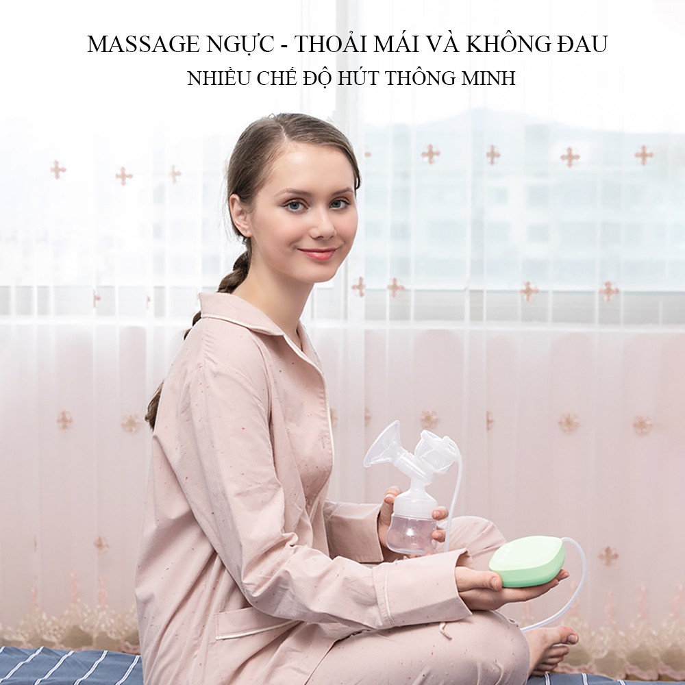 Máy hút sữa điện có chế độ Massage kích sữa điều chỉnh 9 mức độ, thiết kế thông minh tiện dụng