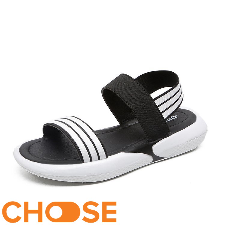 Giày Sandal Nữ Choose Phối Sọc Màu Đế Thể Thao Siêu Chắc Chắn G1311