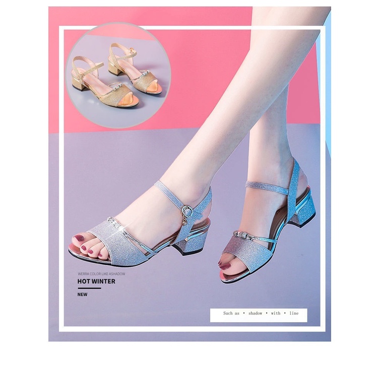 Xăng đan Cao Gót Hở Ngón Thời Trang Mùa Hè Dành Cho Nữ