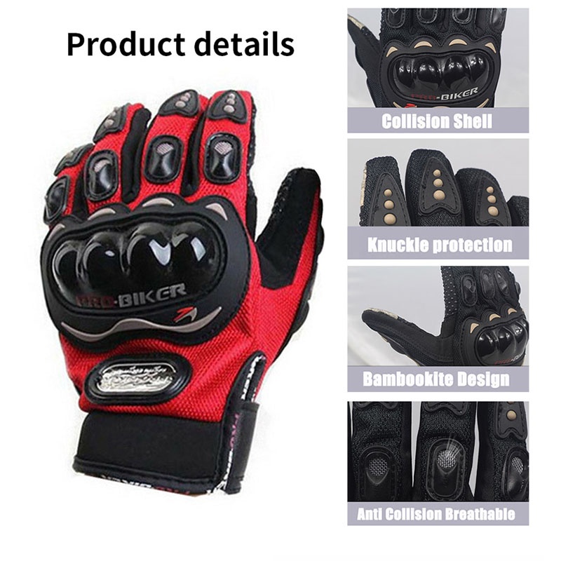 Găng tay xe máy full ngón găng tay đi phượt - găng tay dài ngón