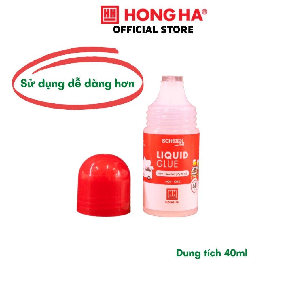 Keo dán giấy cho học sinh Oringa Hồng Hà - 3499