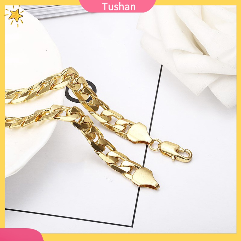 Lắc tay hợp kim mạ kiểu mắt xích phong cách Hip Hop cá tính cho nam đi club