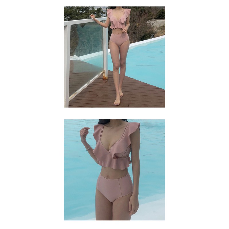 Bikini bèo 2 mảnh vạt chéo trễ vai