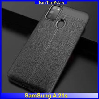 Ốp lưng Samsung Galaxy A21s vân da Auto Focus chống bám vân tay