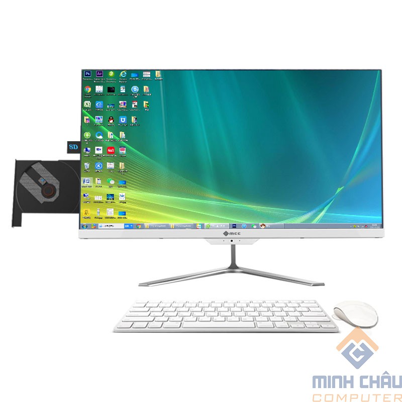 Bộ PC All In One MCC 1184P4 Home Office Computer CPU i3 10100/ Ram8G/ SSD480Gb/ DVDRW/ Camera/ Wifi/ IPS 24 inch