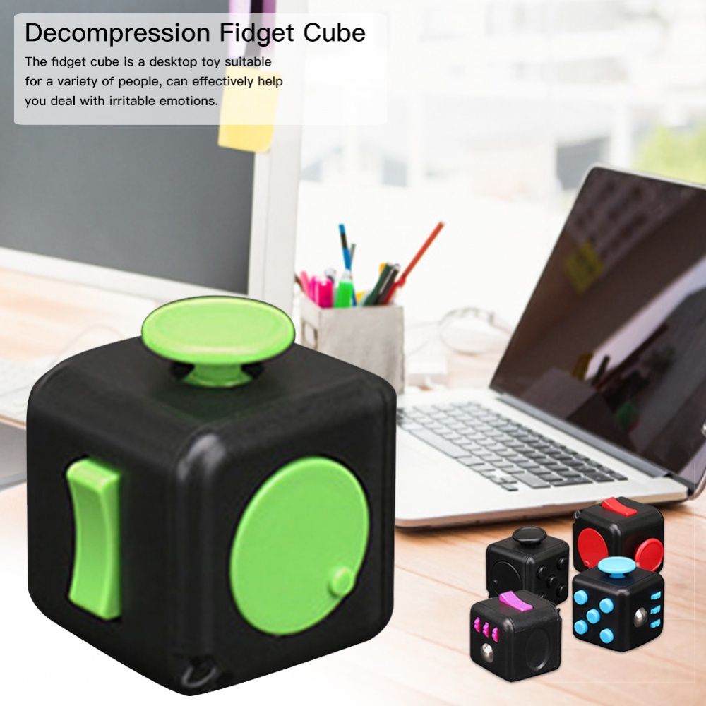 Fidget Cube Khối Lập Phương Bấm Nút Giúp Giảm Căng Thẳng Hiệu Quả Nghiên cứu bài tập tại nhà