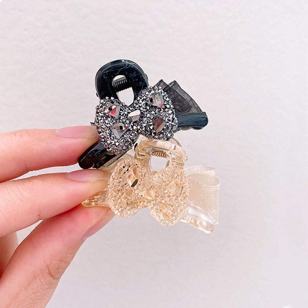 Kẹp Tóc Càng Cua Đính Nơ Phong Cách Vintage Thời Trang Cho Nữ