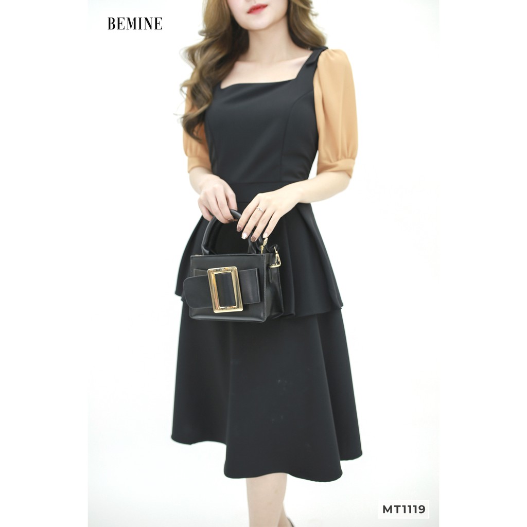 Đầm tùng 2 tầng phối tay voan BEMINE MT1119DEN | BigBuy360 - bigbuy360.vn