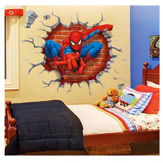 Decal dán tường người nhện 3D