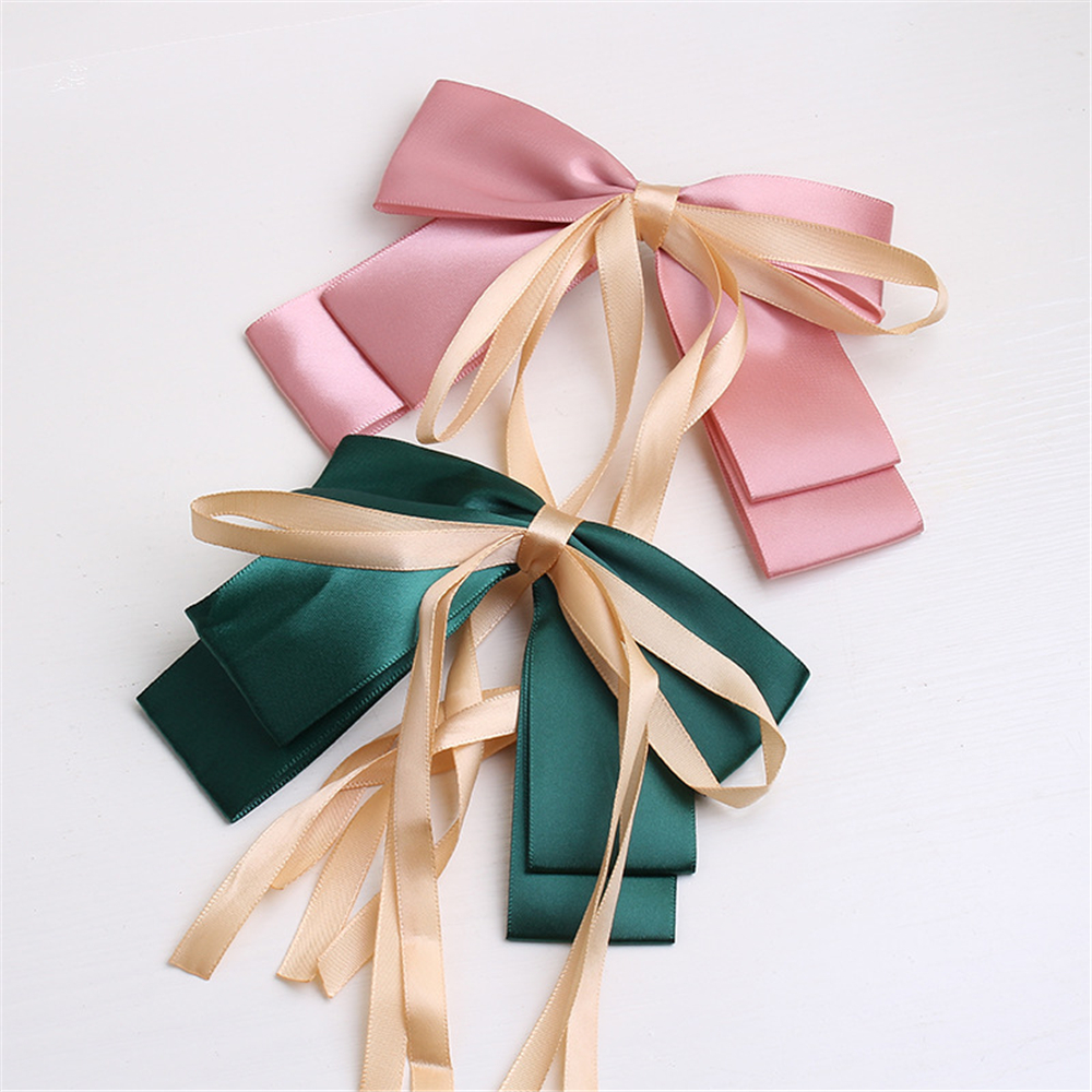 Kẹp Tóc Nơ Ruy Băng Lớn Nhiều Màu Sắc Dễ Thương Cho Bé Gái