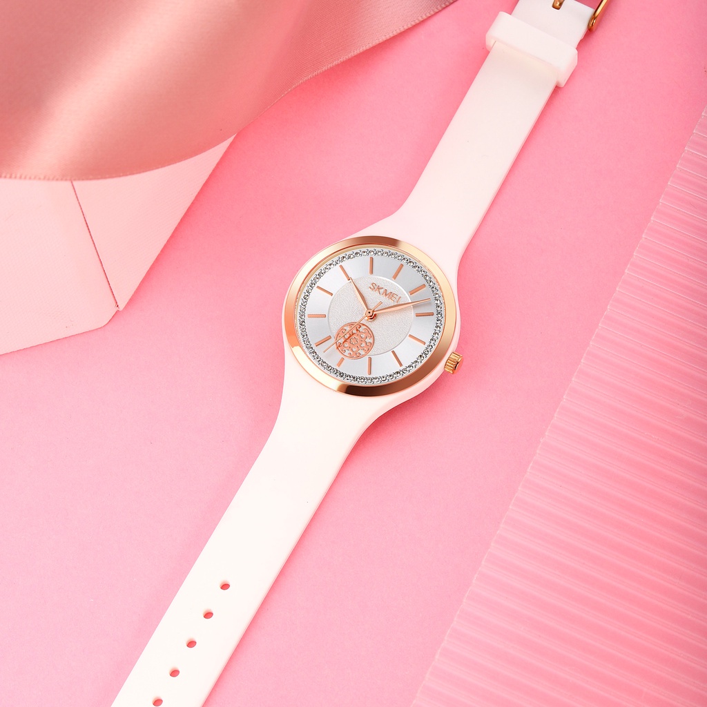 Đồng Hồ Analog Máy Quartz Nữ SKMEI 1847 Dây Silicone Chống Nước