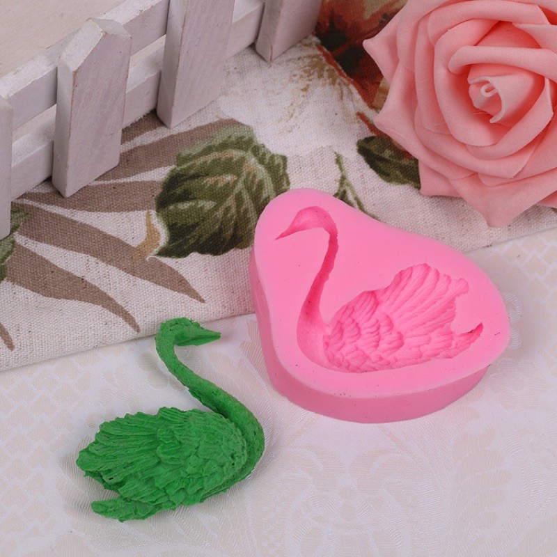 silicon thiên nga nhỏ trang trí bánh