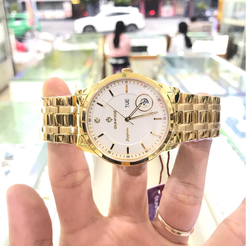 Đồng hồ nam SUNRISE 782SWAV Full hộp, thẻ bảo hành chính hãng, Kính Sapphire chống xước và nước tốt