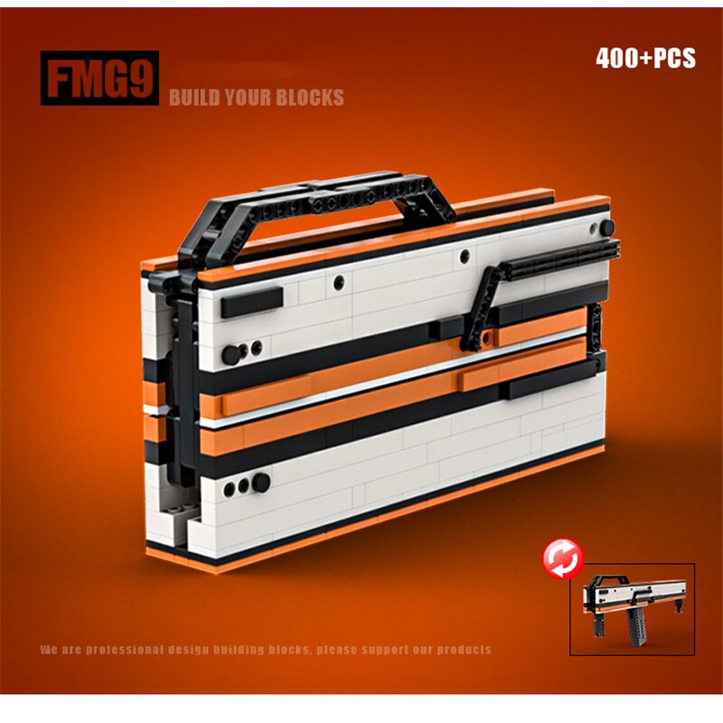Đồ Chơi Lắp Ráp Kiểu LEGO CSGO , Free Fire Súng Rifle FMG9 Asiimov Của Kevin18 Với 400+ Mảnh Ghép