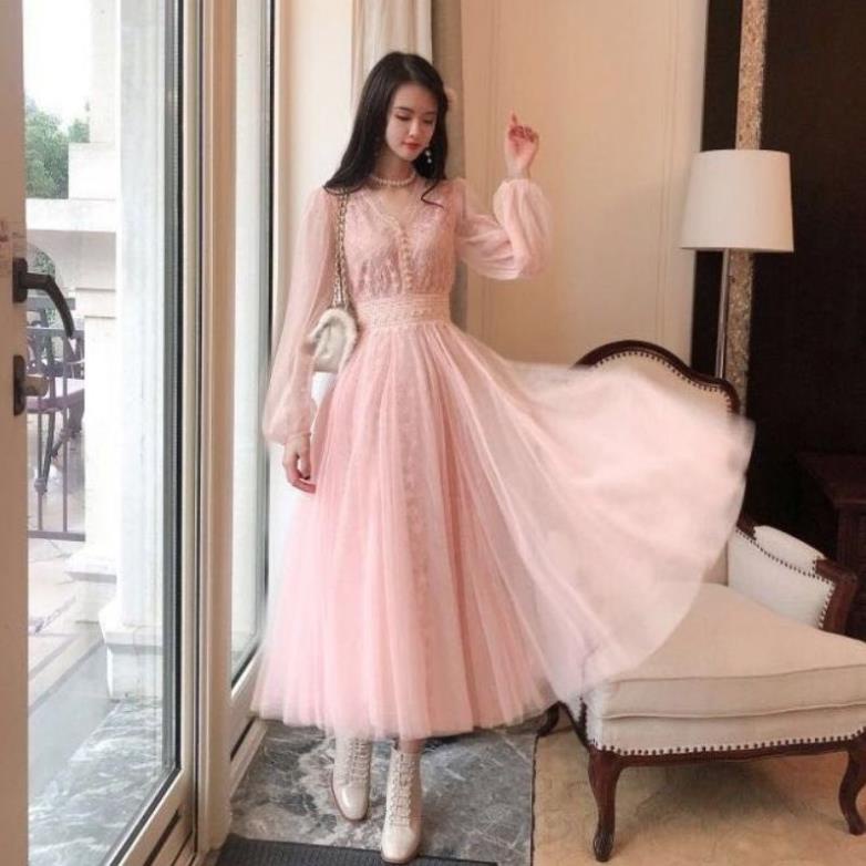 (Order taobao) ✨ Đầm dự tiệc tiểu thư tay phồng voan lưới 3 lớp sang trọng ( big size ib ) WLI