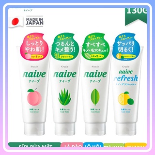 Sữa rửa mặt Naive refresh nhật nhiều mùi hương cho da sạch, khỏe 130g