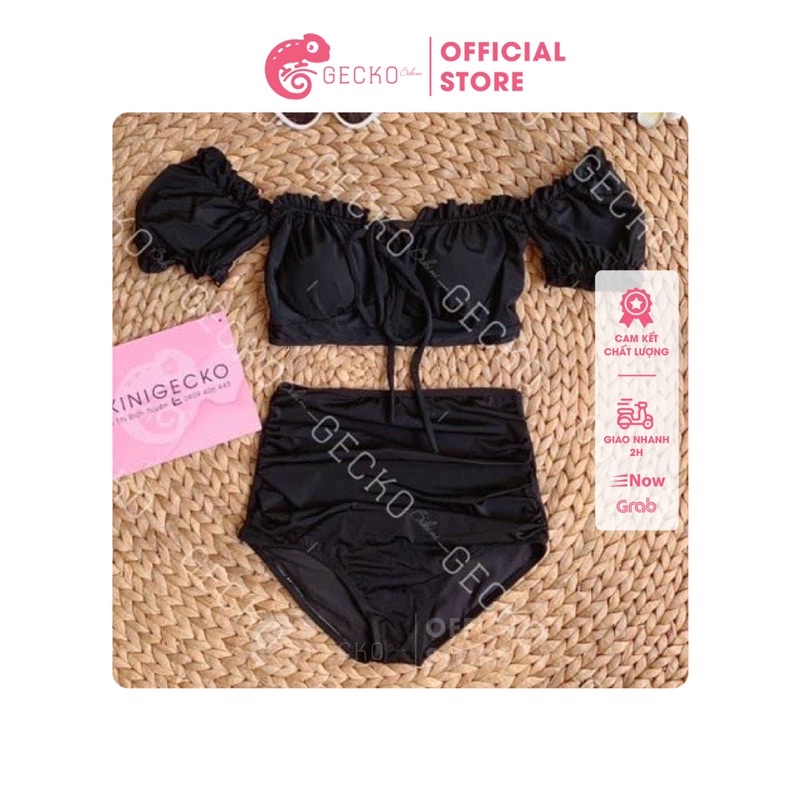Bikini Đồ Bơi 2 Mảnh Tay Phồng Quần Cạp Cao GK0233 (Ảnh Thật)