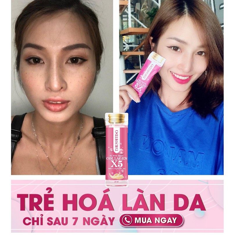 Supper aqua collagen X5 chính hãng - Nước collagen Yến Sào - Loại 14 gói