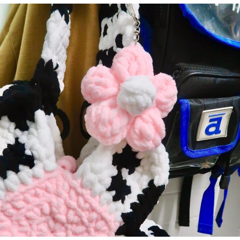 Móc khoá len hoa - Flower keychain crochet