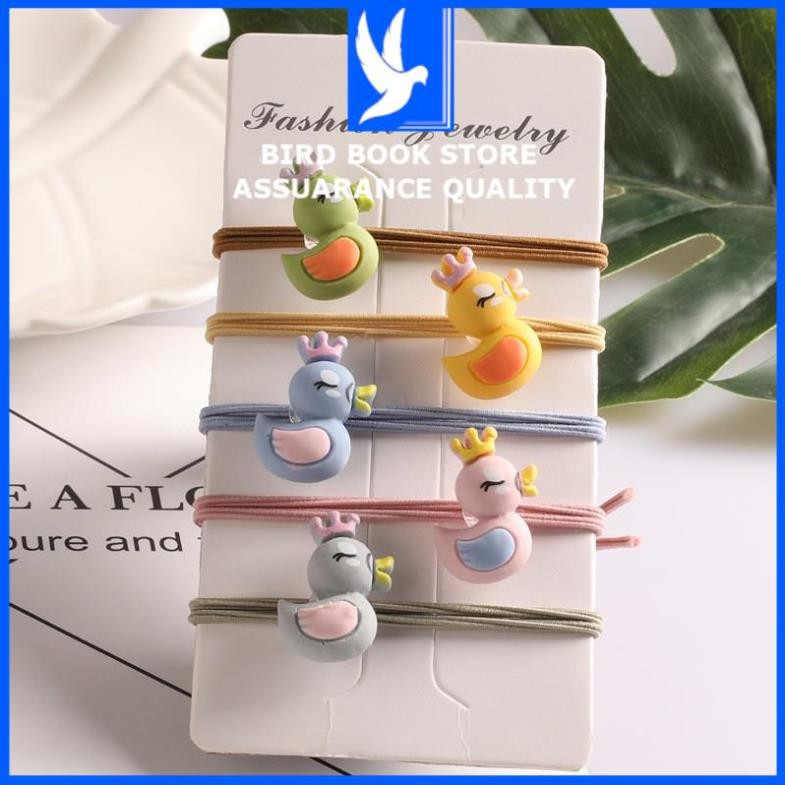 Thun buộc tóc cột tóc vịt đội vương miện 💕𝑭𝒓𝒆𝒆𝒔𝒉𝒊𝒑💕 Birdbook
