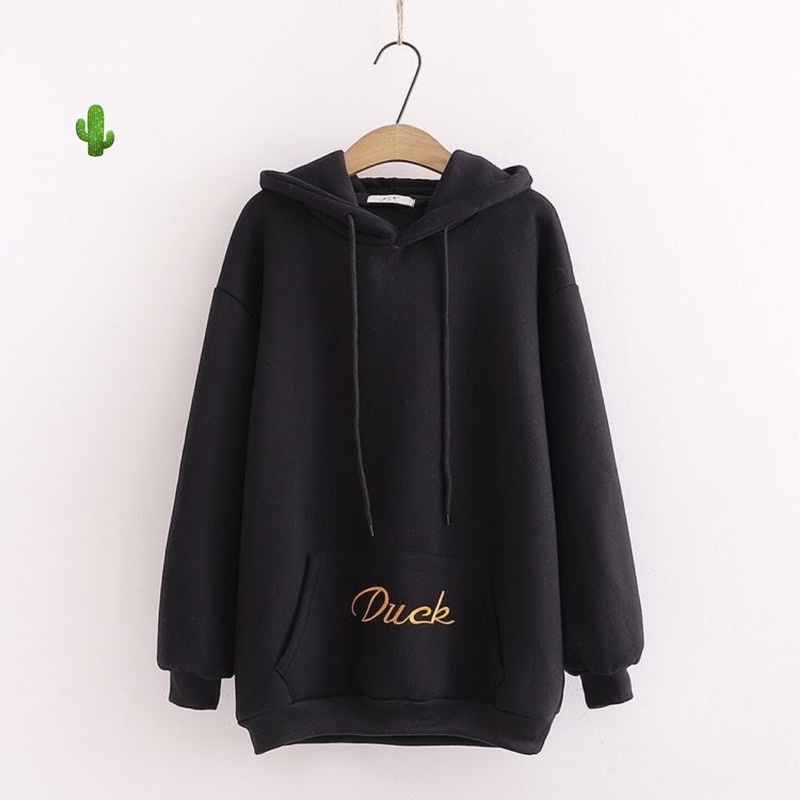 🌵Áo hoodie thêu duck kết hợp cái mũ mõ vịt rất ngầu ( áo khoác nỉ bông) | BigBuy360 - bigbuy360.vn