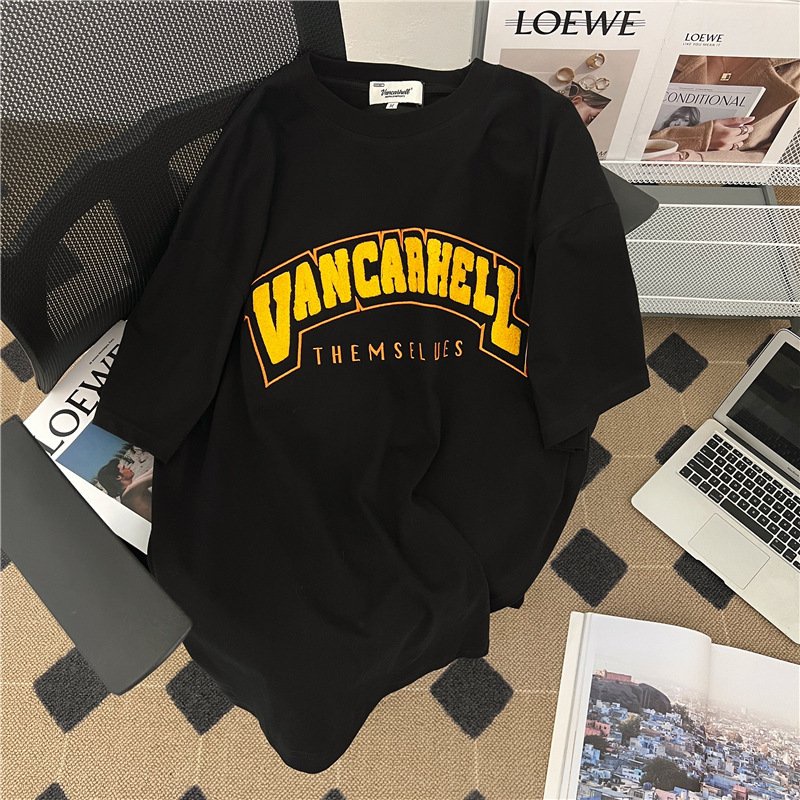 Áo thun tay lỡ VANCARHELL ❤️ Áo phông oversize form rộng unisex  nam nữ - A12 - Happy Style