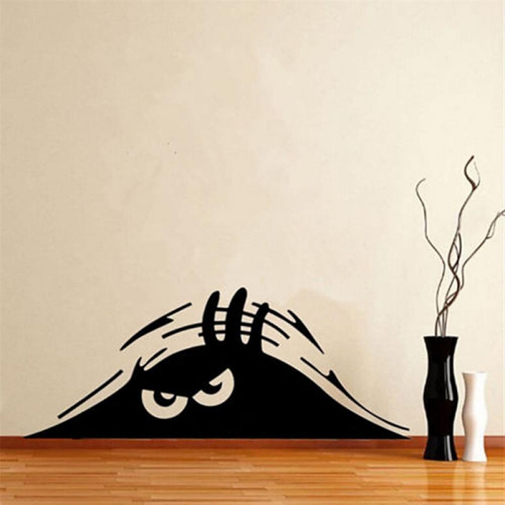 Decal Vinyl Hình Quái Vật Peeking Trang Trí Thân Xe Oto