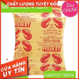 Mì miliket 4 tôm thùng 30gói × 80gram