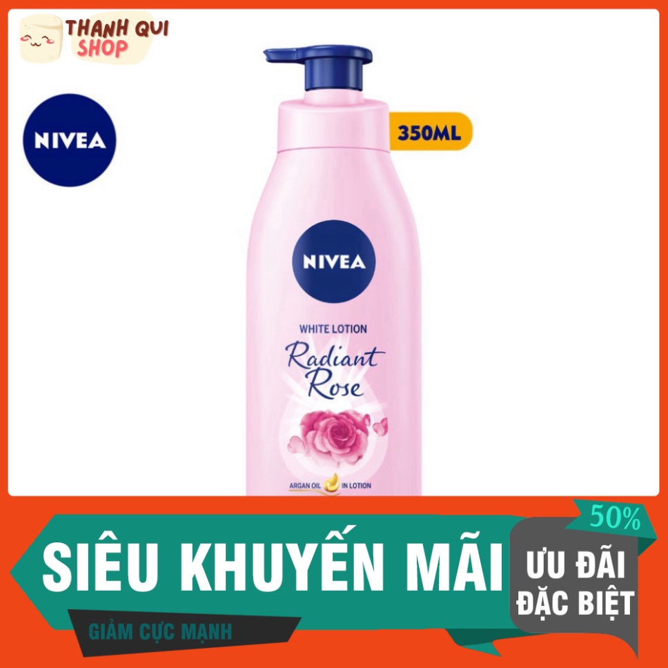 Bộ đôi Sữa dưỡng thể dưỡng trắng NIVEA hương hoa Hồng & Sakura (350ml/chai)