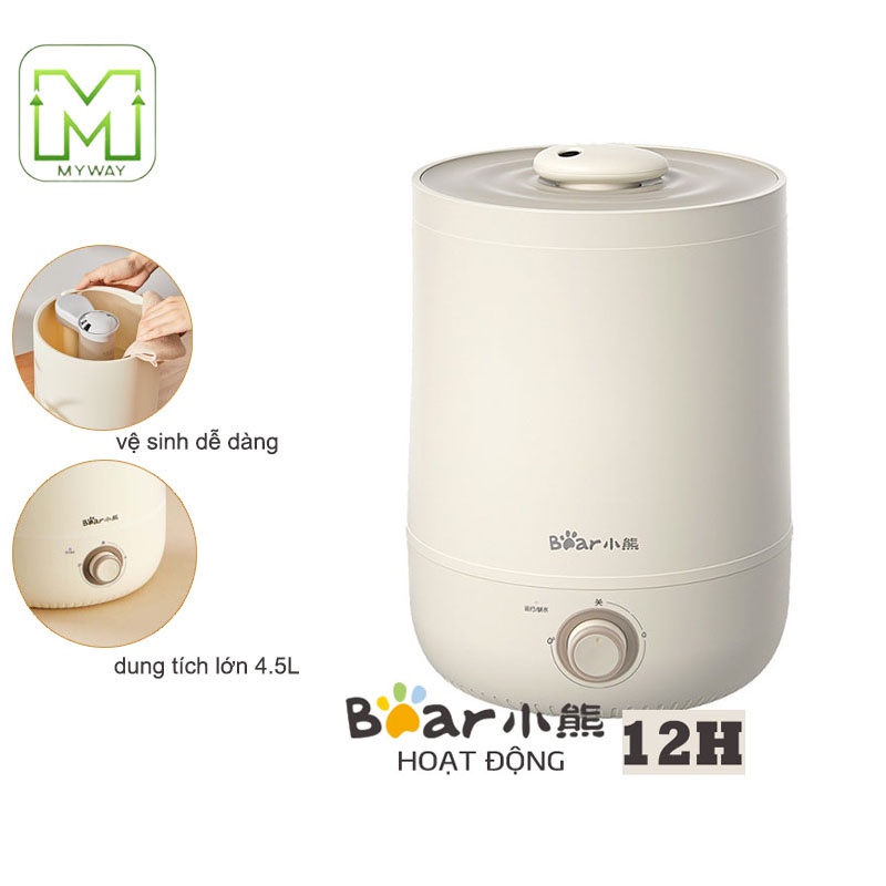 Máy Phun Sương BEAR MODEL C45U1 - Máy Tạo Ẩm Không Khí Khuếch Tán Tinh Dầu,dung Tích 4.5L,bảo hành 12 tháng