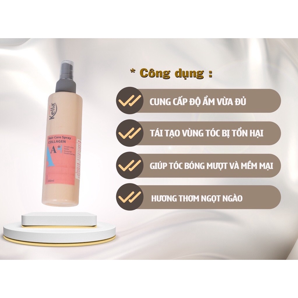 DATE 2026 XỊT DƯỠNG TÓC COLLAGEN KELLA A+ - HÀNG CHÍNH HÃNG CÔNG TY