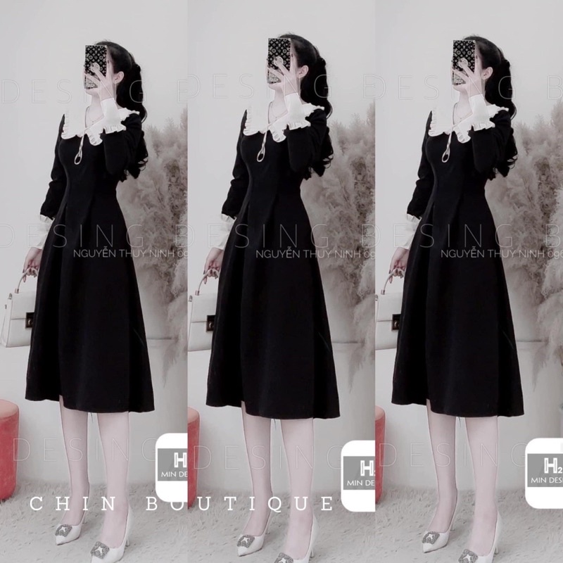 Váy cổ bèo nơ dáng xoè ( ngắn- dài) | BigBuy360 - bigbuy360.vn
