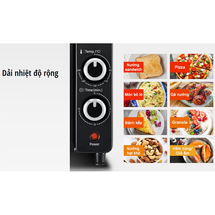 Lò Nướng Mini Panasonic NT-H900KRA - Hàng Chính Hãng