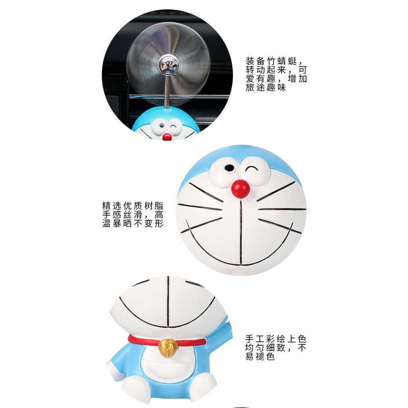 Doraemon Kẹp Khuếch Tán Nước Hoa Gắn Điều Hòa Xe Hơi Hình Doremon Đáng Yêu