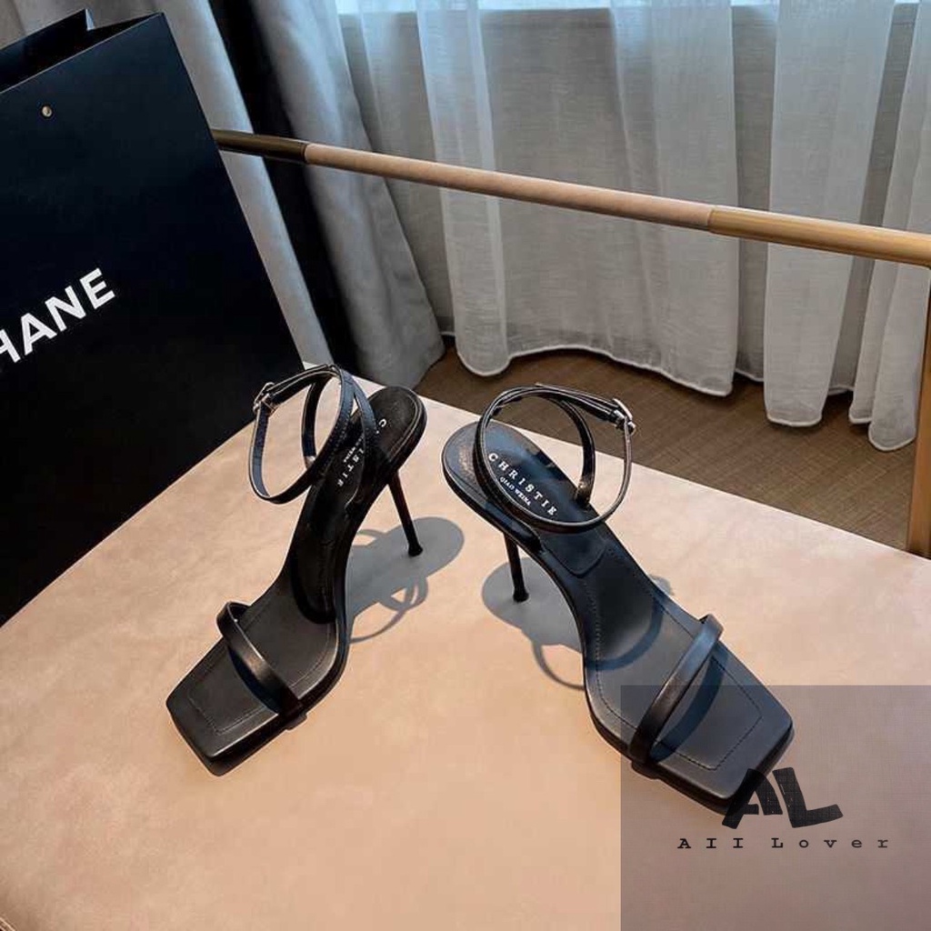 CAO GÓT NỮ ALI LOVER - GIÀY SANDAL QUAI NGANG MŨI VUÔNG - GIÀY NỮ QUAI MẢNH 9 PHÂN - GUỐC NỮ THỜI TRANG - AG220723