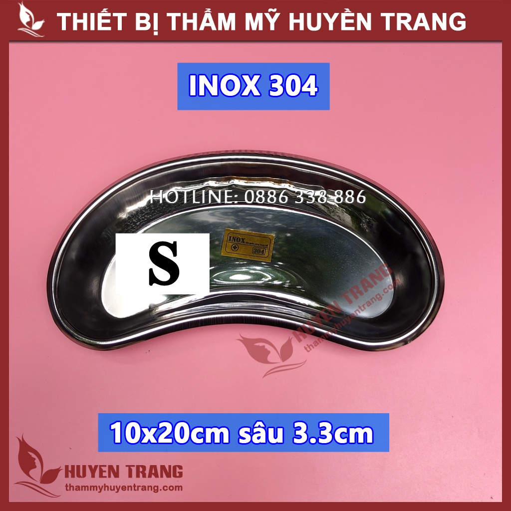 Khay Hạt Đậu Inox 304 Đáy Sâu Trong Bộ Khay Hộp Inox Dụng Cụ Y Tế, Dụng Cụ Spa Thẩm Mỹ Huyền Trang