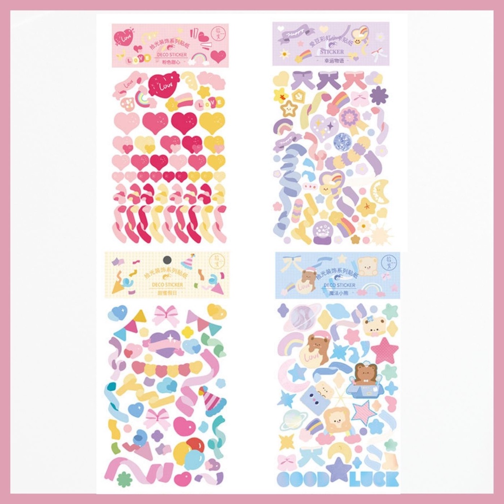 STICKER RUY BĂNG NHÃN DÁN TRANG TRÍ SIÊU XINH