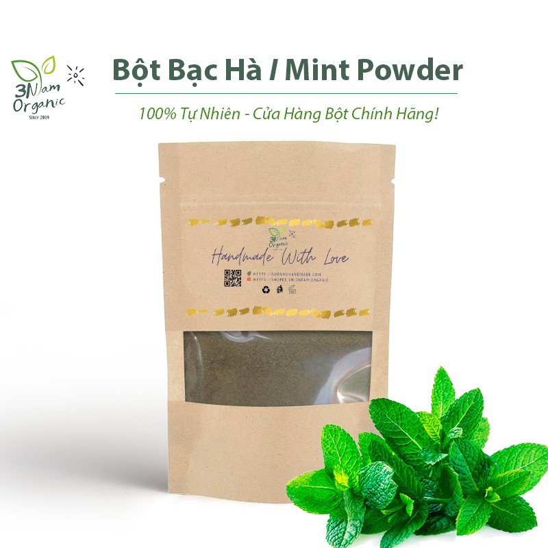 Bột Cây Bạc Hà Handmade - Mát Da, Mờ Thâm