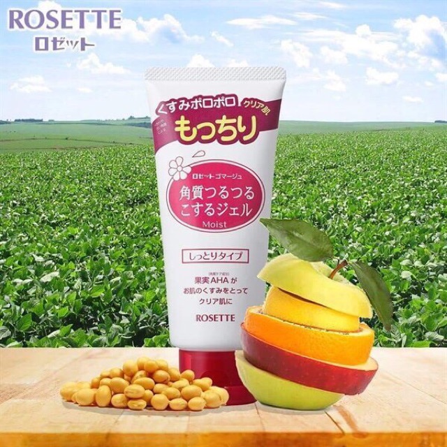 💖 Gel Rửa mặt Tẩy Tế Bào Chết Dưỡng Ẩm Rosette Peeling Gel 120g Nhật Bản