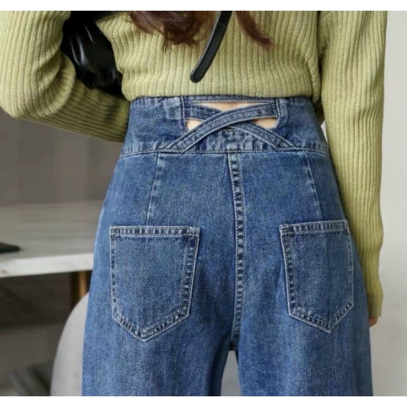 BIGSIZE(S-35) QUẦN BAGGY CHÉO LƯNG✈️FREESHIP Quần Jeans Nữ Bigsize Size Lớn Ms 73
