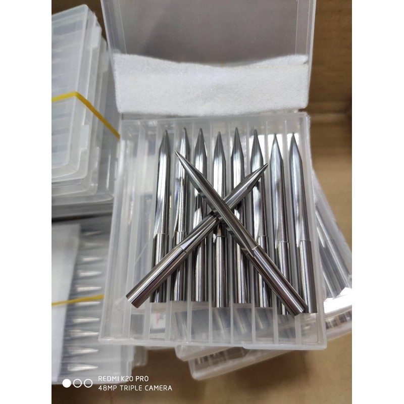 Bộ 10 mũi khắc tinh 2 me cốt 4 dài 60 sử dụng cho củ đục spindle CNC