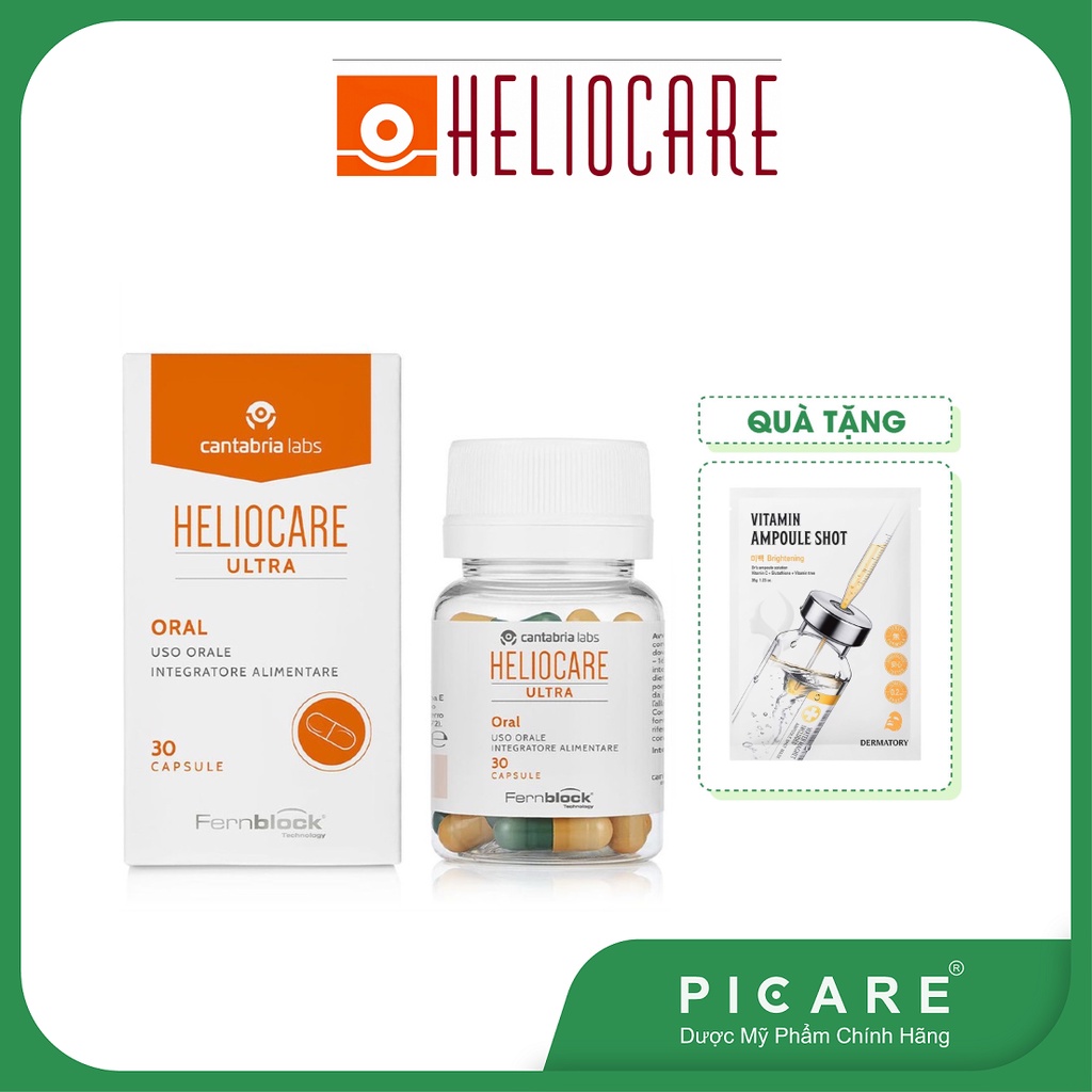 Viên uống chống nắng Heliocare Ultra Oral Capsules 30 viên [ Mẫu mới ]